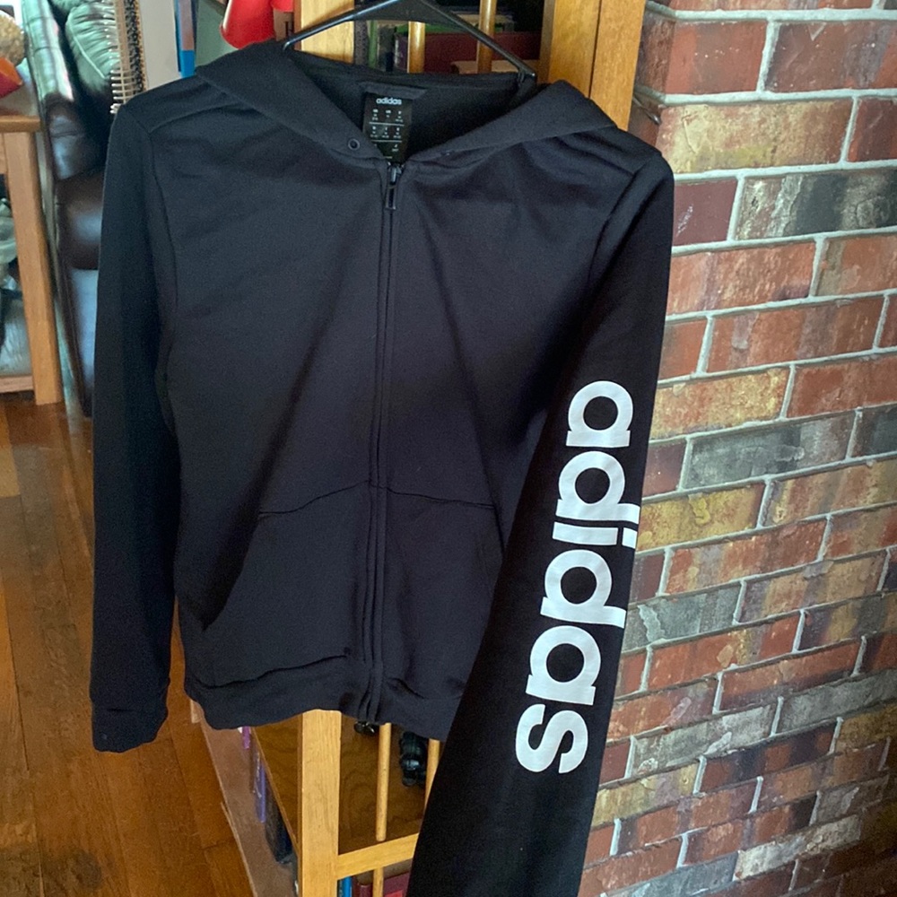 Adidas size M long sleeve black hoodie